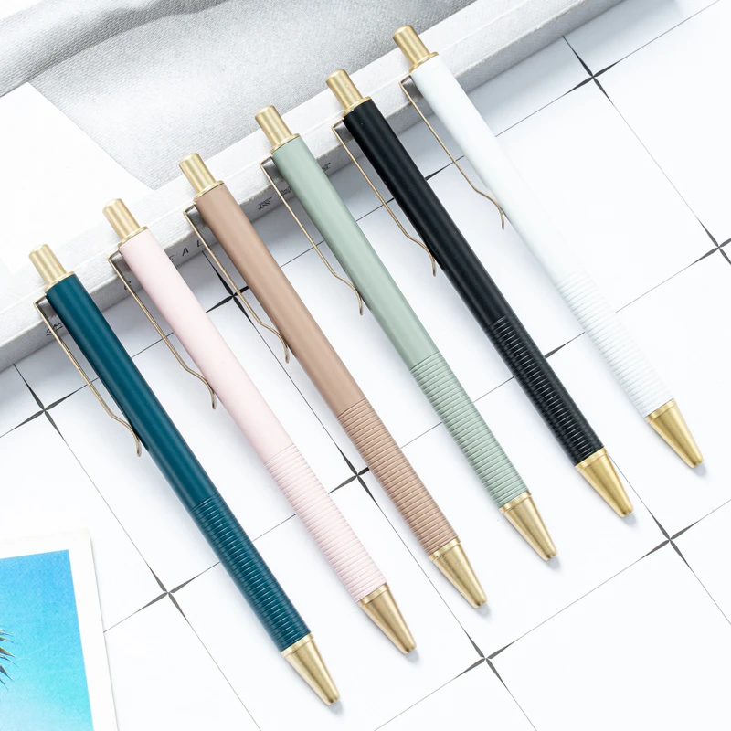 50 бр., многоцветен химикалка писалка за офис, студентски канцеларски материали, метална химикалка писалка за лазерна реклама, подарък дръжка Изображение 0