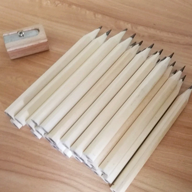 500 броя 3,5-инчов дървен молив, молив за начинаещи, канцеларски материали за студенти, шестоъгълни A Изображение 1