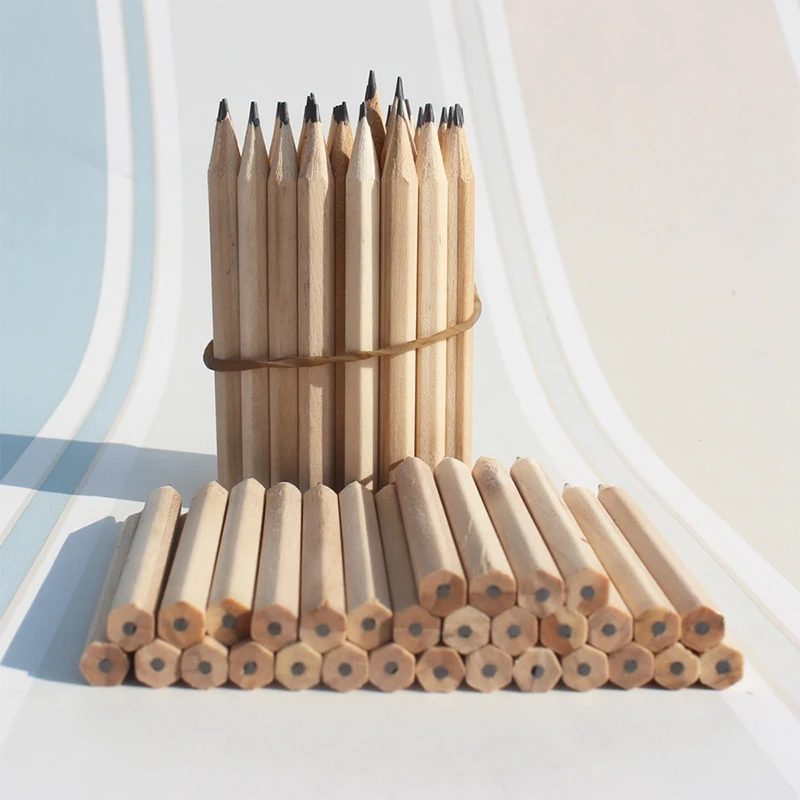 500 броя 3,5-инчов дървен молив, молив за начинаещи, канцеларски материали за студенти, шестоъгълни A Изображение 3