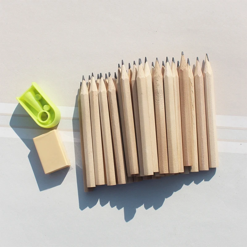 500 броя 3,5-инчов дървен молив, молив за начинаещи, канцеларски материали за студенти, шестоъгълни A Изображение 4