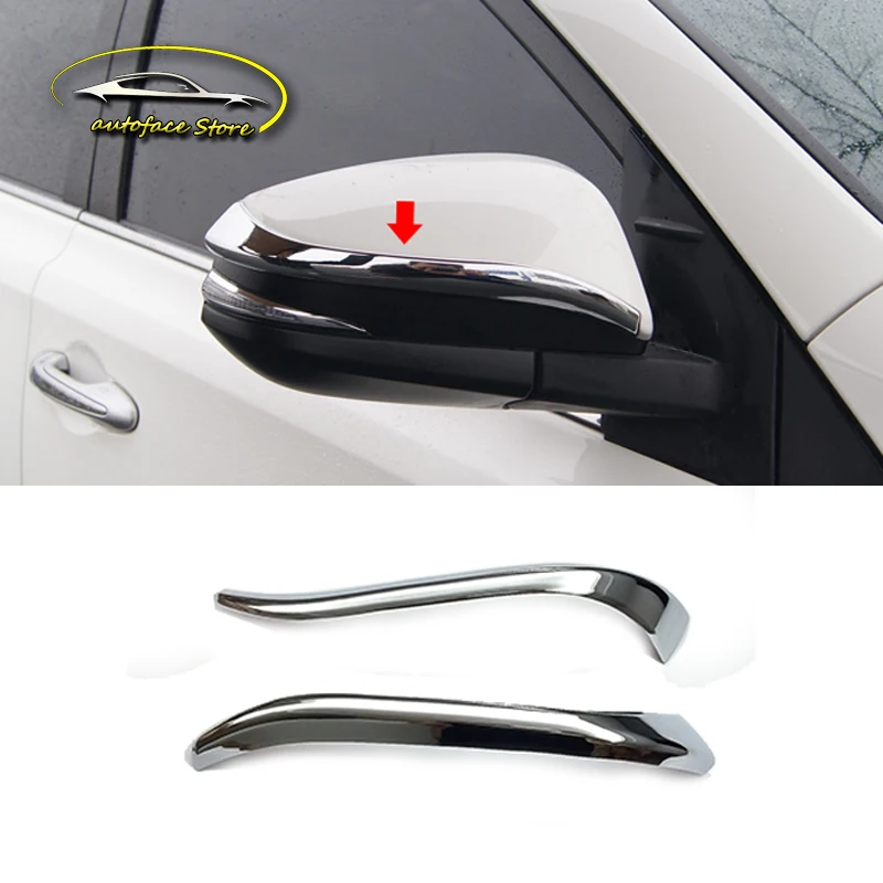 ABS Хром за Toyota RAV4 от 2013 до 2017 г. автоаксесоари Странична врата странично огледало за обратно виждане делото украса защитна подплата стикер Изображение 0