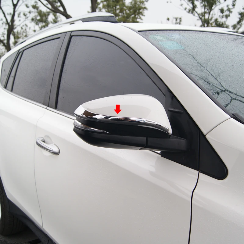 ABS Хром за Toyota RAV4 от 2013 до 2017 г. автоаксесоари Странична врата странично огледало за обратно виждане делото украса защитна подплата стикер Изображение 1