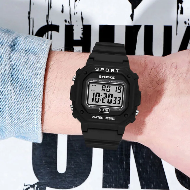 SYNOKE Военни часовници за мъже, модерен топ марка, спортни водоустойчиви дамски електронни часовници, мъжки дигитален часовник Relogio Masculino Изображение 1