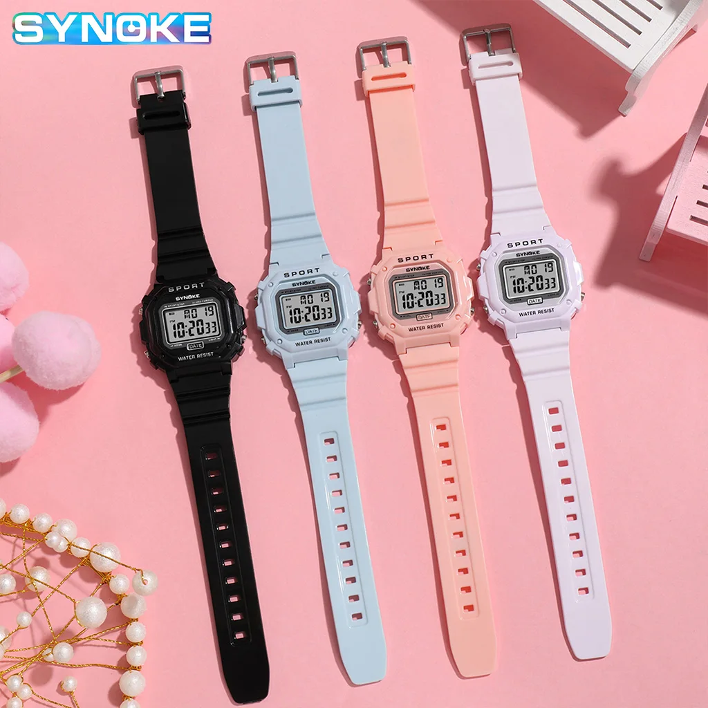 SYNOKE Военни часовници за мъже, модерен топ марка, спортни водоустойчиви дамски електронни часовници, мъжки дигитален часовник Relogio Masculino Изображение 5