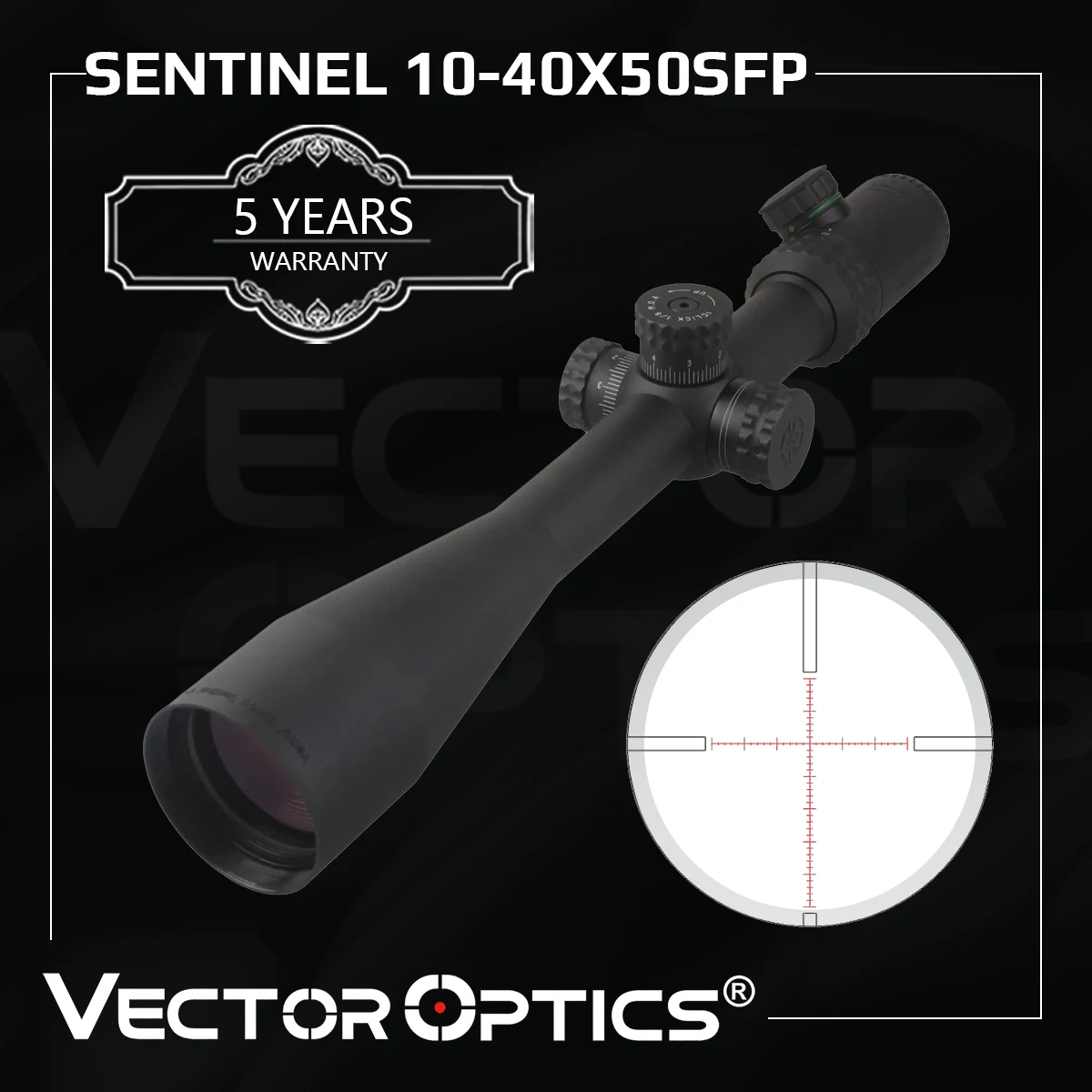 Vector optics Gen 2 Sentinel на 10-40x50, стреля снайперист обхват с подсветка, наблюдението на окото MP за лов на скъпи животни Изображение 0