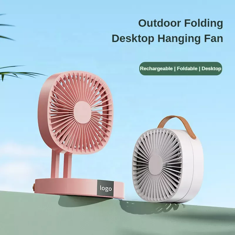 Висококачествени домашни приспособления окачен вентилатор на тавана, мини сгъваем настолен вентилатор USB акумулаторна вентилатор за къмпинг Изображение 1