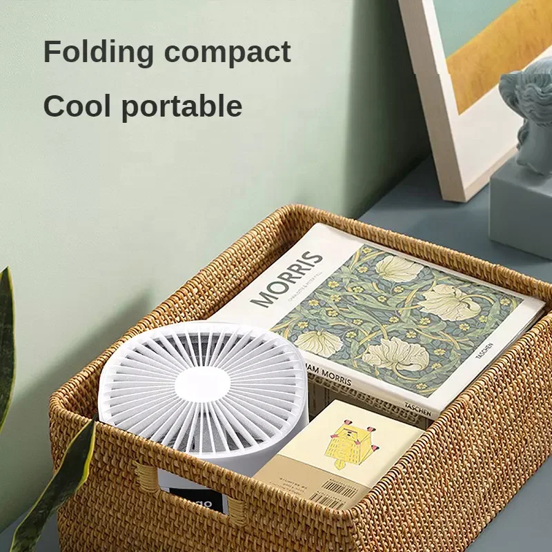 Висококачествени домашни приспособления окачен вентилатор на тавана, мини сгъваем настолен вентилатор USB акумулаторна вентилатор за къмпинг Изображение 4
