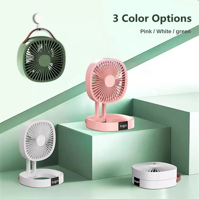 Висококачествени домашни приспособления окачен вентилатор на тавана, мини сгъваем настолен вентилатор USB акумулаторна вентилатор за къмпинг Изображение 5
