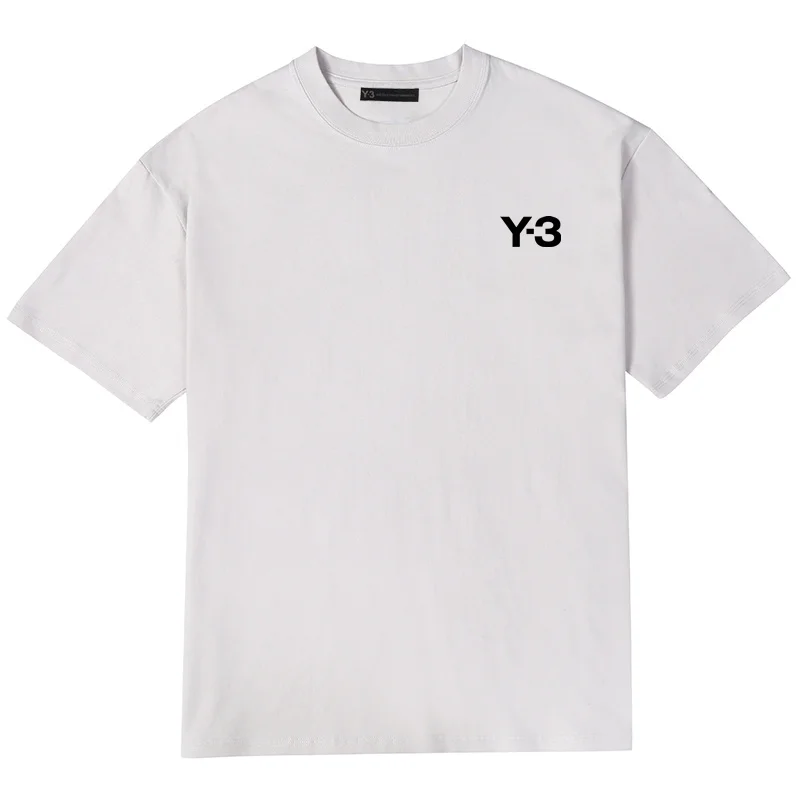 Година 3 YOHJI YAMAMOTO Лятна новост в писмото принтом Y-3, свободна удобни ежедневни модна тениска в стила на двойки за мъже и жени Изображение 1