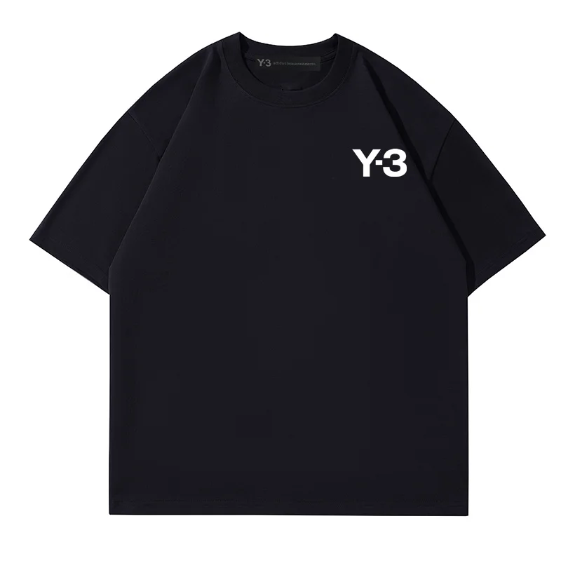 Година 3 YOHJI YAMAMOTO Лятна новост в писмото принтом Y-3, свободна удобни ежедневни модна тениска в стила на двойки за мъже и жени Изображение 3