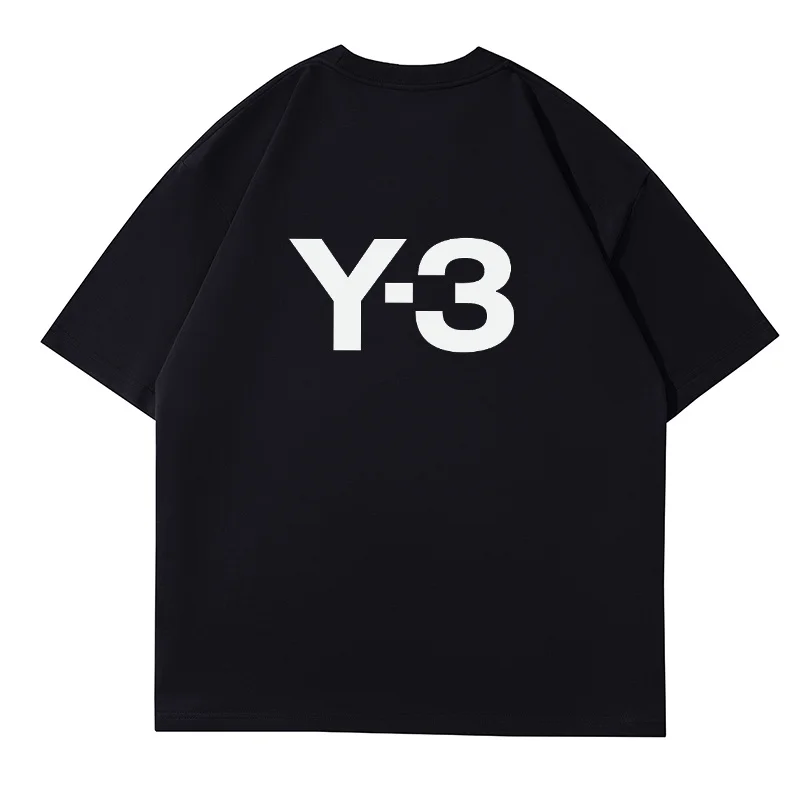Година 3 YOHJI YAMAMOTO Лятна новост в писмото принтом Y-3, свободна удобни ежедневни модна тениска в стила на двойки за мъже и жени Изображение 4