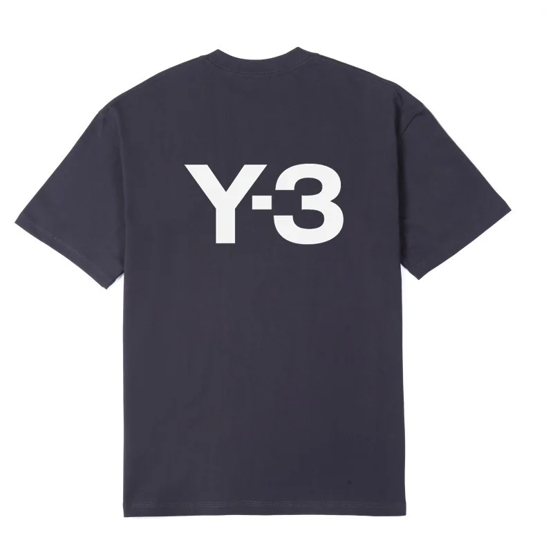 Година 3 YOHJI YAMAMOTO Лятна новост в писмото принтом Y-3, свободна удобни ежедневни модна тениска в стила на двойки за мъже и жени Изображение 5