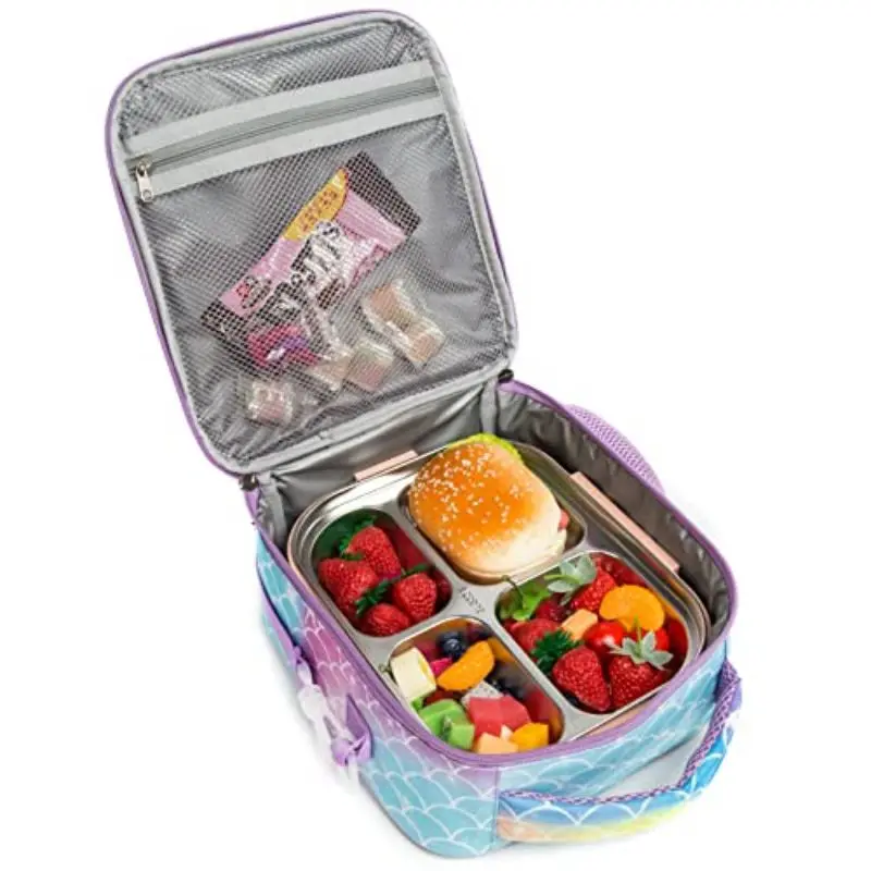 Детска чанта-хладилник за момичета Popit Попърс, изолирано детска чанта за обяд, термосумка с каишка, детска чанта за обяд за училище Изображение 4