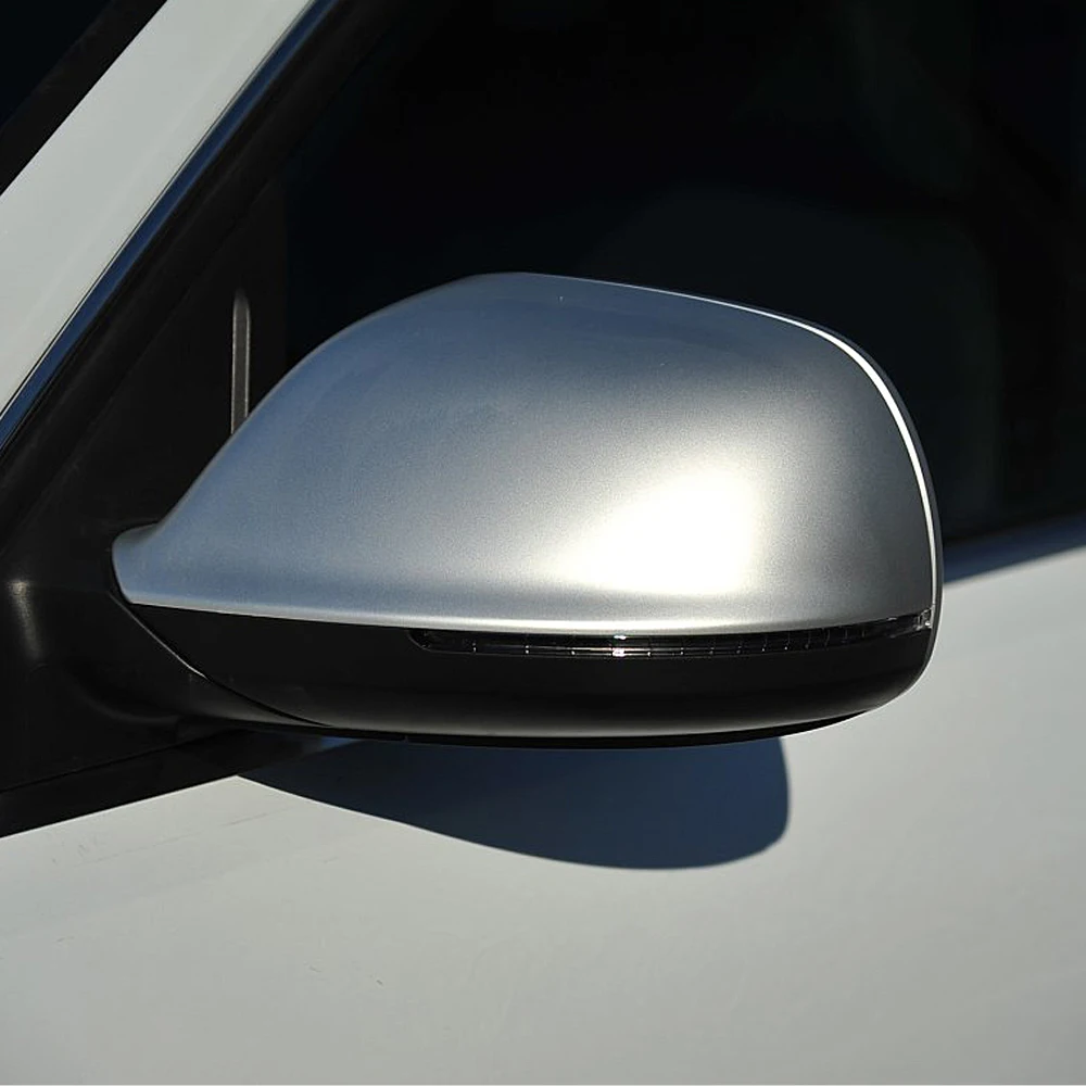 За Audi Q5 2009-2015 Q7 2009-20171 Двойка Матиран Хром ABS Капак на Корпуса на Огледалото за обратно виждане Защитно покритие, Странично вид на Кутията Огледала за Обратно виждане Изображение 3