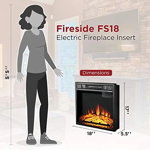 Камина с реалистично пламък FS23, дистанционно управление, 3 пламък с регулируема яркост Изображение 5