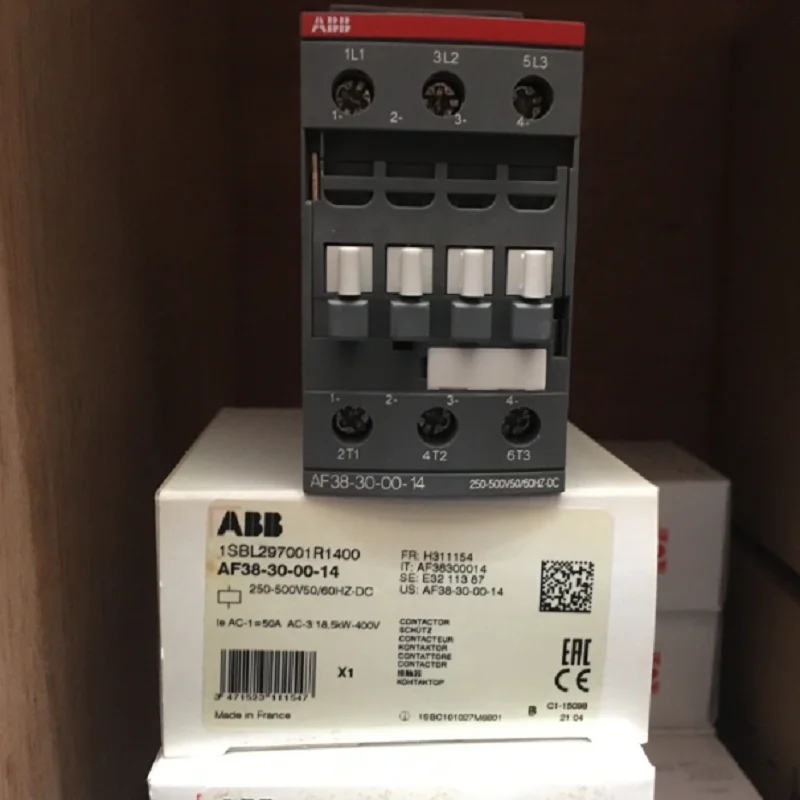 Контактори ABB 3-ploe серия AF AC/DC, 50 Hz/60 Hz DC 24 ~ 500 38A 18,5 кВт AF38-30-00 Изображение 2