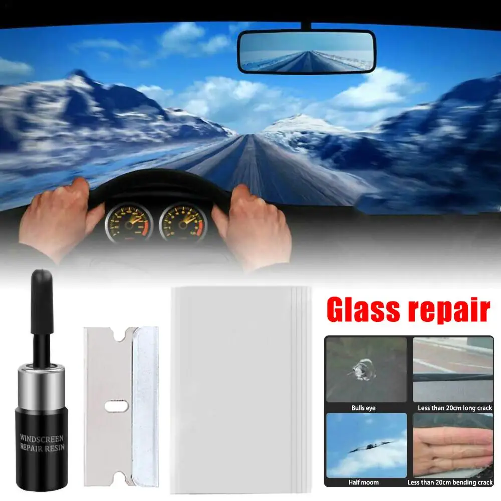 Лепило за ремонт на предното стъкло на автомобила, комплект смола, за ремонт на прозорци, възстановяване на драскотини по ветровом стъкло, течни лепило за втвърдяване на стъкло, автомобилни аксесоари Изображение 1
