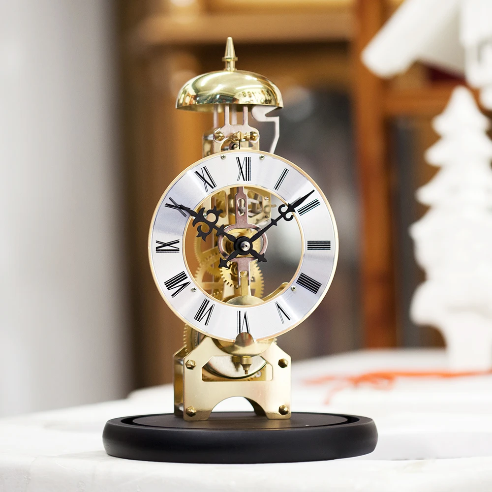 Луксозни настолни часовници Rerto Gold, безшумни метални механични настолни часовници с махало, настолни часовници от скандинавски чиста мед, часовници, ръчно изработени, подарък Изображение 3