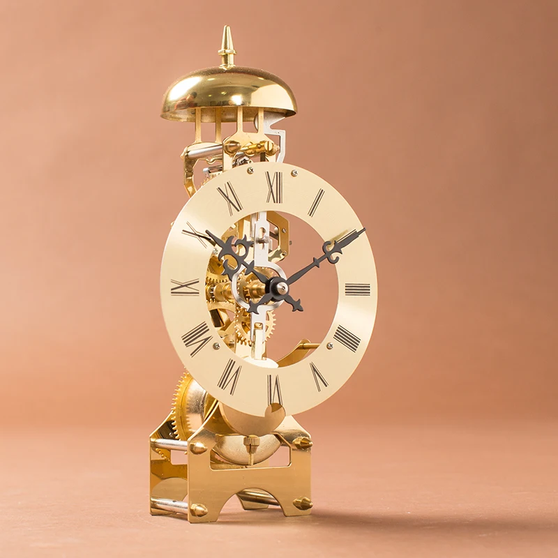 Луксозни настолни часовници Rerto Gold, безшумни метални механични настолни часовници с махало, настолни часовници от скандинавски чиста мед, часовници, ръчно изработени, подарък Изображение 4