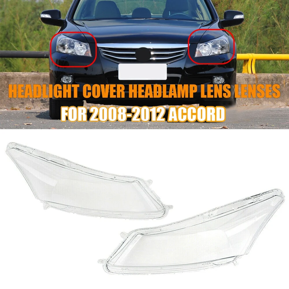 Ляв + десен за Honda Accord 2008-2012, капак на обектива на автомобилни фарове, лампа отпред автоматични фарове Изображение 1