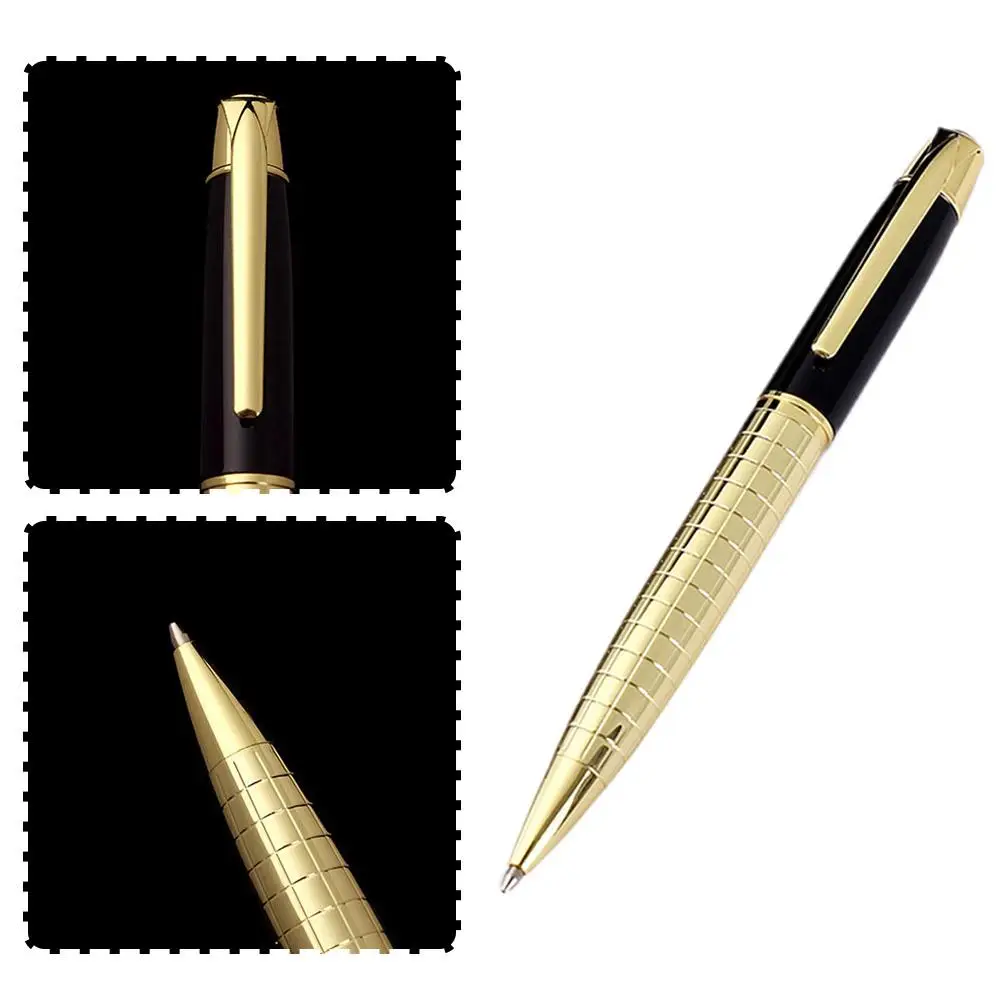 Метална Въртяща се Химикалка писалка с Гравирани, Черно Мастило, Средна Дръжка, Гладка Метална химикалка 1.0 mm, Химикалка химикалка за Подпис S8F0 Изображение 0