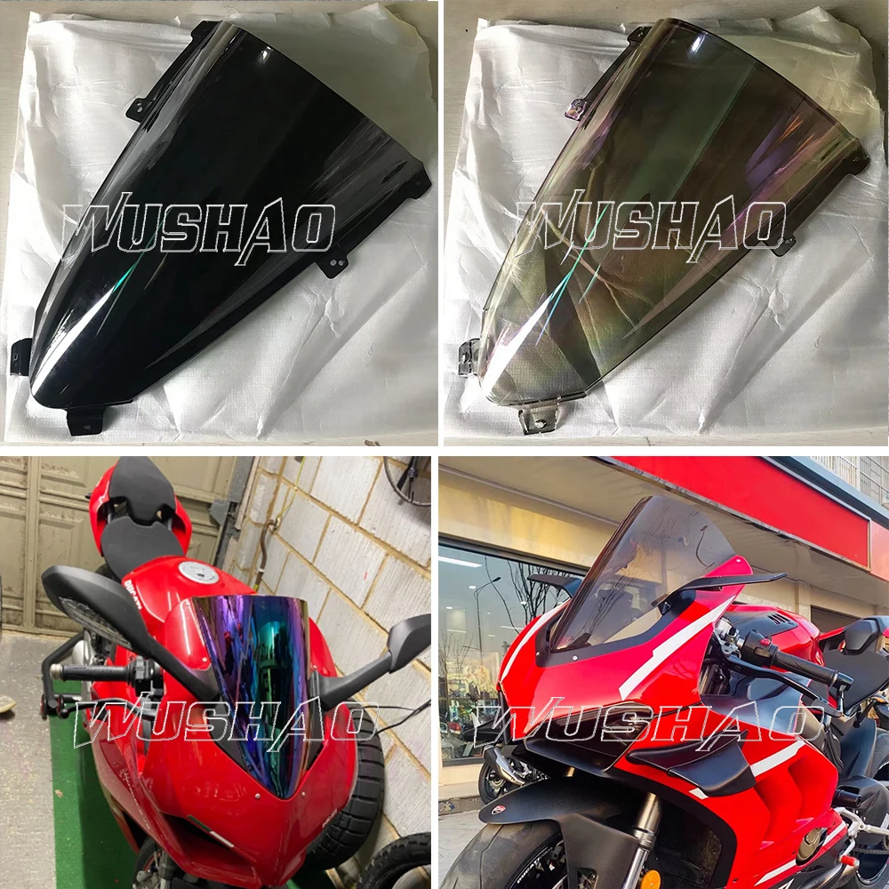 Мотоциклет Double Bubble Предното Стъкло на Предното Стъкло За 2018 2019 2020 2021 2022 Ducati Panigale V2, V4 R S V4R V4S Предното Стъкло Изображение 0