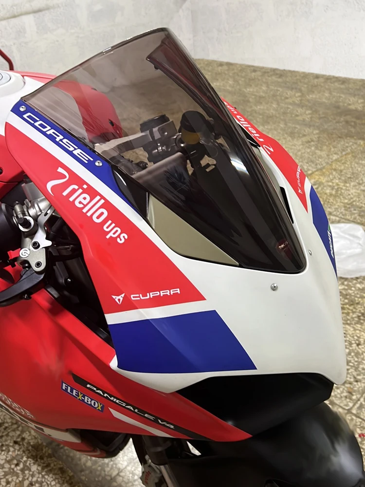 Мотоциклет Double Bubble Предното Стъкло на Предното Стъкло За 2018 2019 2020 2021 2022 Ducati Panigale V2, V4 R S V4R V4S Предното Стъкло Изображение 4