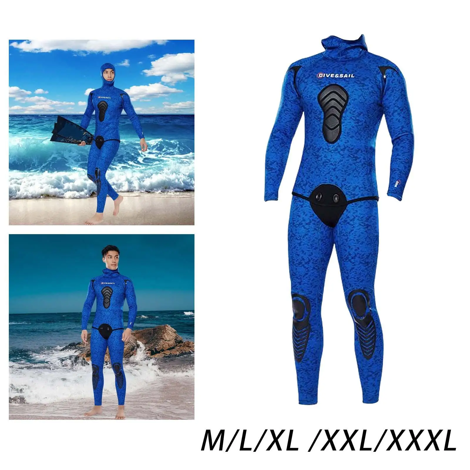Мъжки костюми, костюми за гмуркане, неопренови слънчеви разтеглив костюми, костюми за сърф, гмуркане, водни спортове, свободното гмуркане Изображение 1