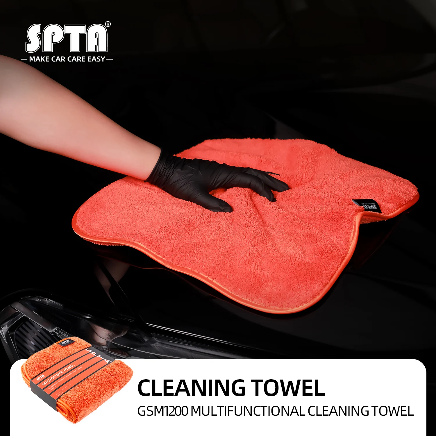 (На едро 1-20 броя) GSM1200 SPTA Оранжевото Мултифункционална Кърпа от мек микрофибър кърпа За миене на автомобили, Автоматично почистване, Сушильной Тъкан Изображение 0