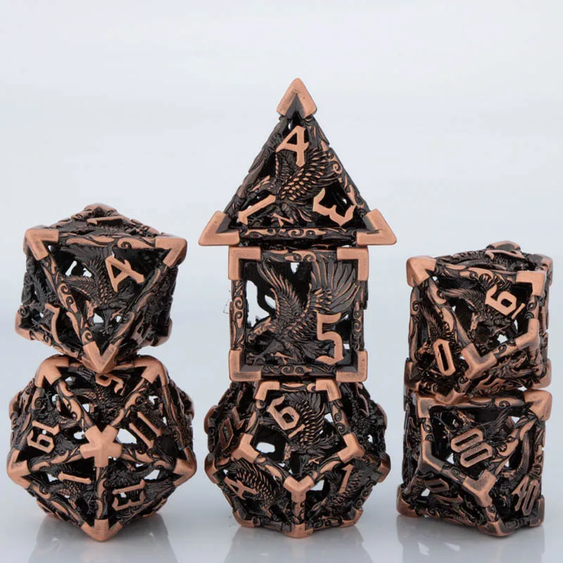 Набор от Многостранни Кубчета за Ролеви игри, Набиране на Метални Кубчета за игра в Тъмница и Дракон D +, D20, D6, D6 Изображение 5