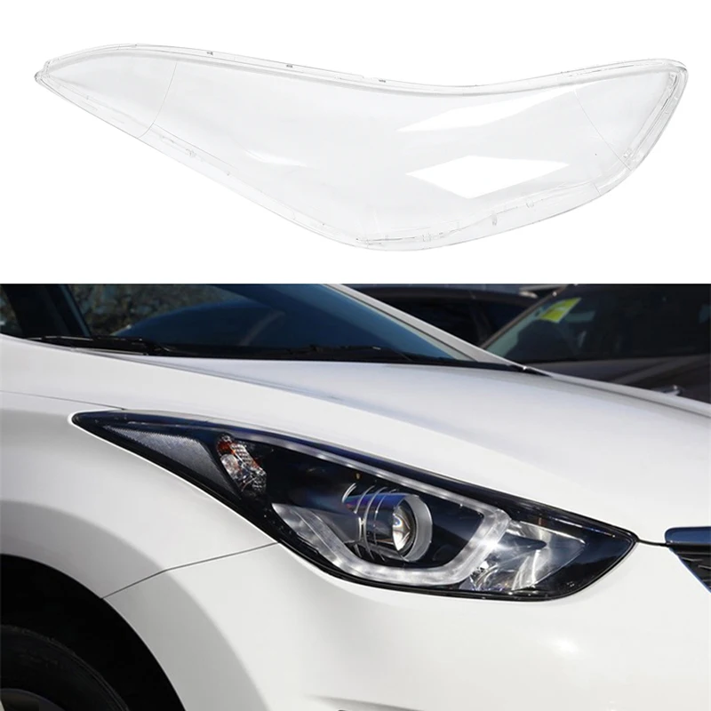 Обектив на предната част на дясната фаровете на колата, подмяна на авто Калъф за Hyundai Elantra 2012-2016 Изображение 1