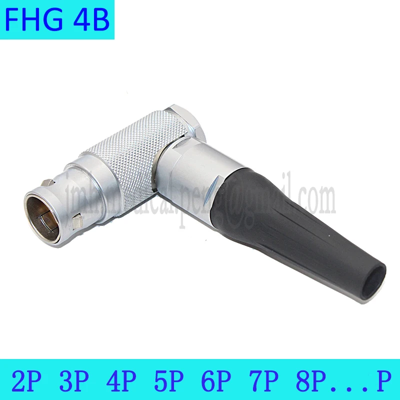 Съвместим FHG 4B 4 6 7 10 12 16 20 24 30 40 48 между пръстите метален двутактов кабел с кръгла сварным съединение под ъгъл 90° и штекерной щепсел тип 