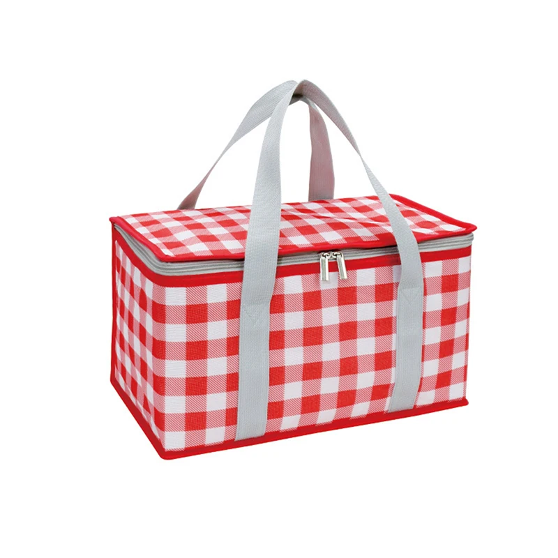 Туристическа чанта за обяд Bento, преносим инкубатор от сгъсти алуминиево фолио, набор за приготвяне на барбекю, напитки, с цип, аксесоари за пикник Изображение 4