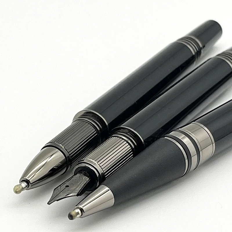 Химикалка химикалка-roller MB, звездообразное матирано връзка от черно и смола със сериен номер, по-гладко писане Изображение 1