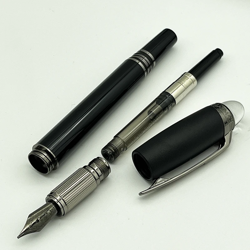 Химикалка химикалка-roller MB, звездообразное матирано връзка от черно и смола със сериен номер, по-гладко писане Изображение 4